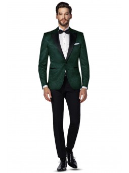 Tuxedo verde jacquard