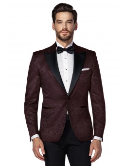 Tuxedo jacquard burgundy 045