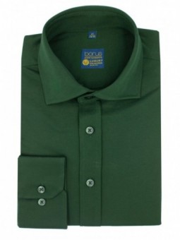 Tmavo zelená pletená košeľa