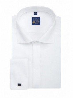 Biela saténová košeľa s...