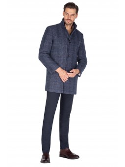 Pánsky kockovaný kabát